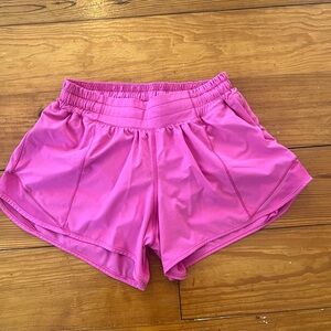 Lululemon Hotty Hot 4” Sonic Pink low rise shorts